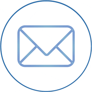 mail logo in blue with white background